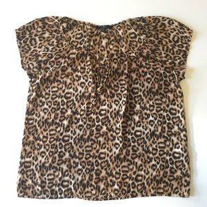 Boxy Leopard Print Blouse